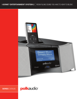 I-SONIC&reg; ENTERTAINMENT SYSTEM 2 ROOM FILLING SOUND