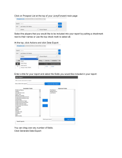 Click on Prospect List at the top of your