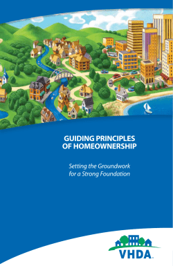 guiding principles of homeownership