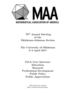 79 Annual Meeting of the Oklahoma
