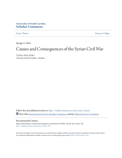 Causes and Consequences of the Syrian Civil War