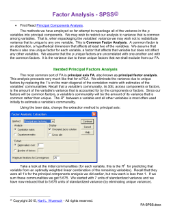 Factor Analysis