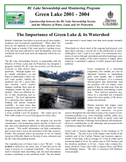 Green Lake - GLARA &ndash; Green Lake Area Ratepayers Association