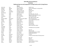 IAHC 38th Annual Conference Presenters Rediscovering Love and