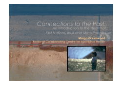 Connections to the Past: An Introduction to the Health of First