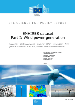 EMHIRES dataset Part I: Wind power generation. European