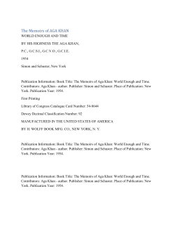 The Memoirs of Aga Khan