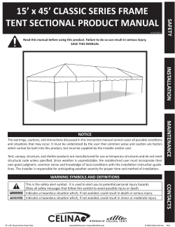 15` X 45` Classic Sectional Frame Tent Directions