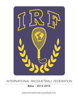 irf rule book - International Racquetball Federation