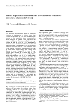 Plasma bupivacaine concentrations associated with continuous