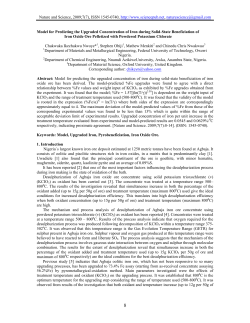 Model for Predicting the Upgraded Concentration of Iron during