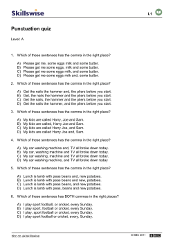 Punctuation quiz