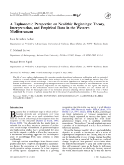 A Taphonomic Perspective on Neolithic Beginnings