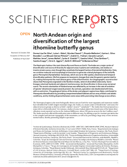 North Andean origin and diversification of the largest