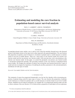 Estimating and modeling the cure fraction in
