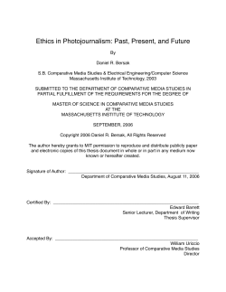 Ethics in Photojournalism: Past, Present, and