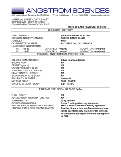 MATERIAL SAFETY DATA SHEET
