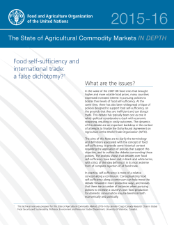 Food self-sufficiency and international trade: a false dichotomy?