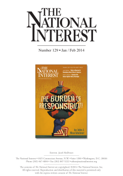 Number 129 &bull; Jan / Feb 2014 - John J. Mearsheimer