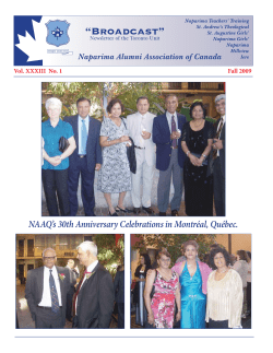 NAAQ`s 30th Anniversary Celebrations in Montr&eacute;al, Qu&eacute;bec.