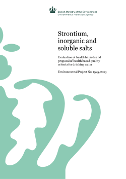 Strontium, inorganic and soluble salts