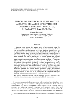effects of watercraft noise on the acoustic behavior of