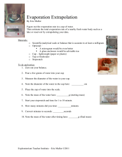 Evaporation Extrapolation