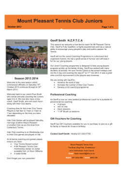 Mount Pleasant Tennis Club Juniors