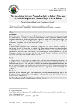 The Association between Physical Activity in Leisure Time and