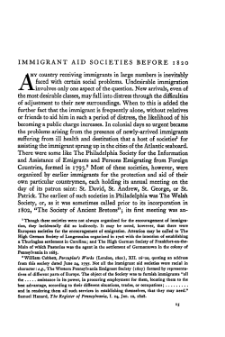 IMMIGRANT AID SOCIETIES BEFORE 1820 JA NY country