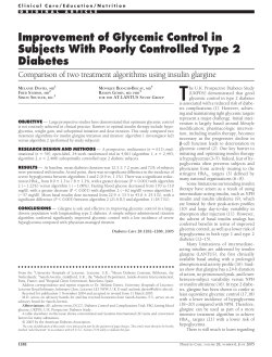 Improvement of Glycemic Control in Subjects With Poorly Controlled