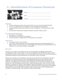 5&mdash;Identification of Common Chemicals