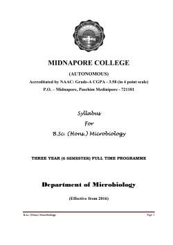 Microbiology - midnapore college
