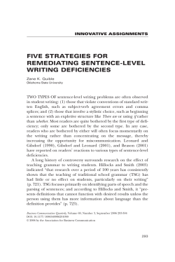five strategies for remediating sentence