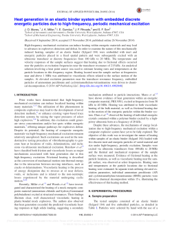 Heat generation in an elastic binder system with embedded discrete
