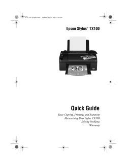Epson TX100 Quick Guide (Latin English base text for Spanish