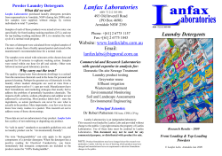 laundry brochure - Lanfax Laboratories