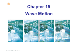 Chapter 15 Wave Motion