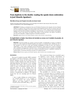 From duplicity to the double: reading the upside down embroidery in