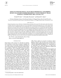Effects of Recreational use on Branchiopod Egg and Ephippia