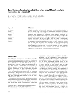 Sanctions and mutualism stability