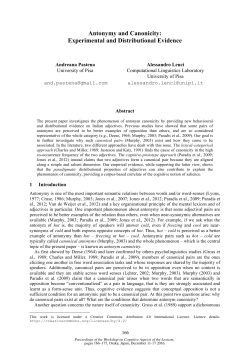 Antonymy and Canonicity - Association for Computational Linguistics