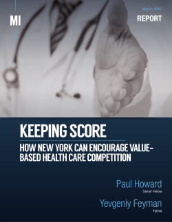 Keeping Score | How New York Can Encourage Value