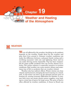 Chapter 19 Weather and Heating of the Atmosphere