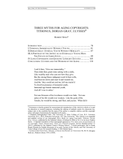 tithonus, dorian gray, ulysses