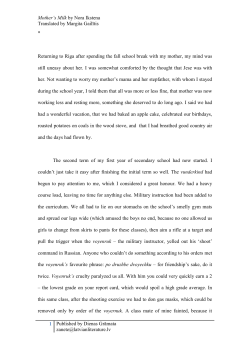 Mother`s Milk - Latvian Literature