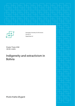 Indigeneity and extractivism in Bolivia