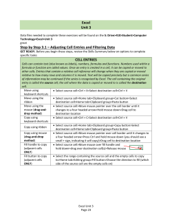 Excel Unit 3 Step by Step 3.1 &ndash; Adjusting Cell