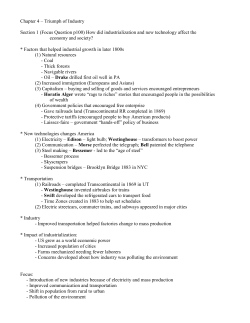 Chapter 4 &ndash; Triumph of Industry Section 1 (Focus Question p100