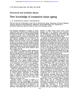 New knowledge of connective tissue ageing